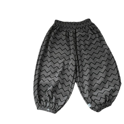Autumn and Winter Corduroy Sports Pants, Korean Style Harem, Trendy Cartoon Jacquard, Class A, No Fluorescent Agents