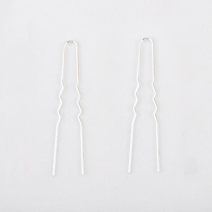 50pcs Women Girls U Shaped Hairpins Base Bun Metal Hairdressing Bobby Bridal Pin Barrette Salon Hair Styling Tools U Clips 7cm