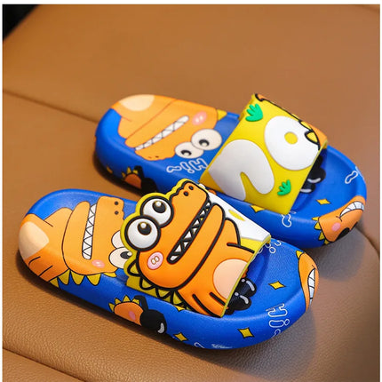 Cartoon Dinosaur Children Slippers Boy Girls Casual Shoes Flat Beach Water Shoes Indoor Soft Kids Cute Flip Flops for Boy Girl
