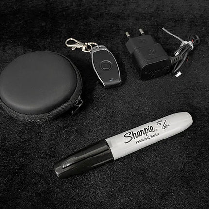 Telekinesis Sharpie Cap 2.0 Close-up Magic Tricks Mentalism Illusion Remote Control Coin Fall off the Cap Magicians Prop Gimmick