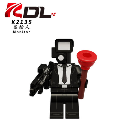 KDL821 KDL822 KDL823 KDL826 Toilet Man TV Man Building Blocks Miniature Ornament Toy Micro Ornament Model Assembly Kit