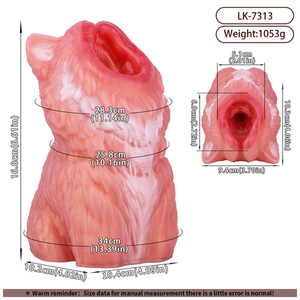 SHAZ Red Black Scaled Fantasy Dragon Masturbator, Platinum Silicone Demon Dragon Butt , Two Channel Onahole Stroker, Adult Toy