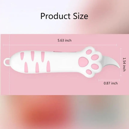 Cute Plastic Cat Paw Box Cutter Cartoon School Office Supplies Cat Box Paper Cutter Retractable Box Opener School Supplies