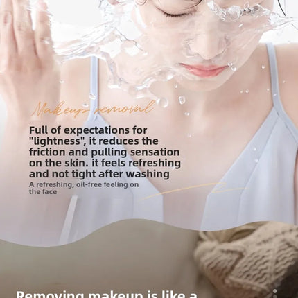 Makeup remover oil, eye, lip and face makeup remover liquid cream, water temperature and deep cleansing for sensitive skin