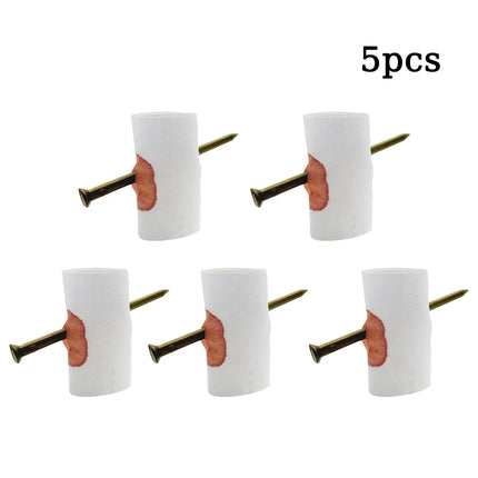 1-5 Fake Nail Through Finger Prank Toy Fool Toys Blood Prank Magic Prop Scare Trick Joke Toy Kids Novelty Magic Friend Halloween