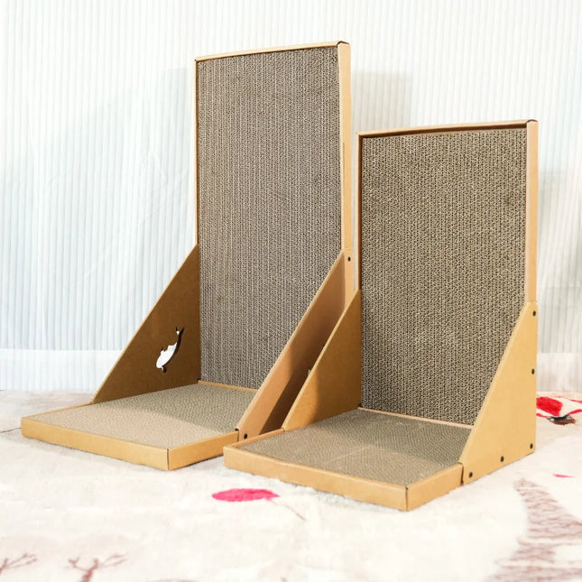 Cat scratching post, vertical cat scratcher for indoor cats, L-shaped cat wall scratcher, protective furniture sofa