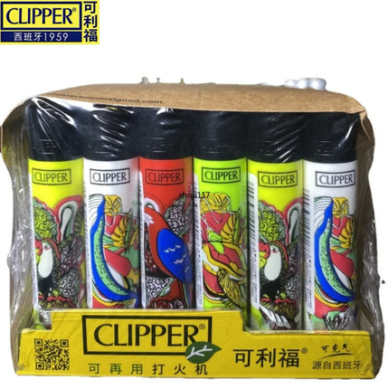 24Pcs Clipper Mini Flint Wheel Lighter Butane Refillable Cigarette Lighter, Cool Men's Gift & Smoking Accessories