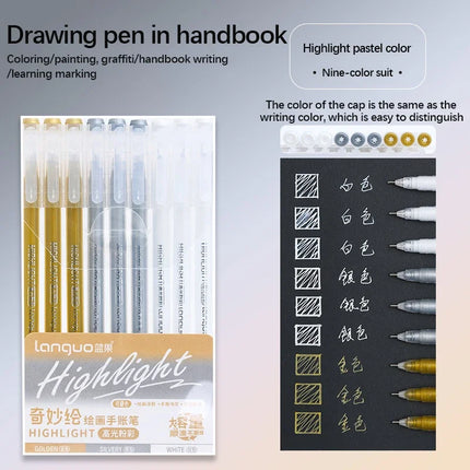 Color Gel Pen Set Kawaii Stationery Student Diary Pen Journaling Note Handbook Pen Color Gel Ink Pens Markers School Supplies