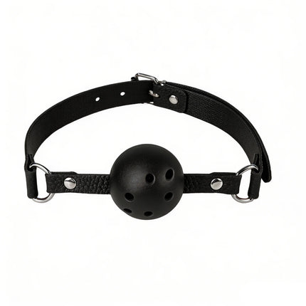 2 Colors Faux Leather Mouth Gag Adjustable Plastic Ball Adult Flirting Fetish Roleplay Game Props Couples BDSM Bondage Sex Toys