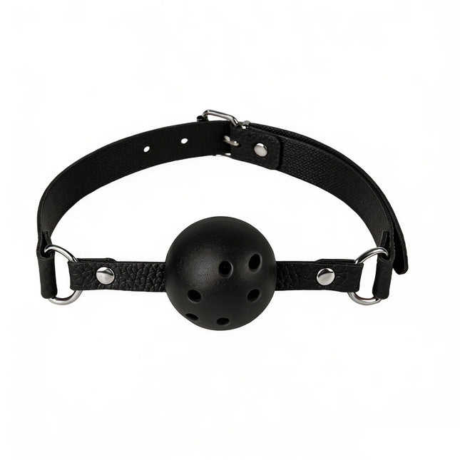 2 Colors Faux Leather Mouth Gag Adjustable Plastic Ball Adult Flirting Fetish Roleplay Game Props Couples BDSM Bondage Sex Toys