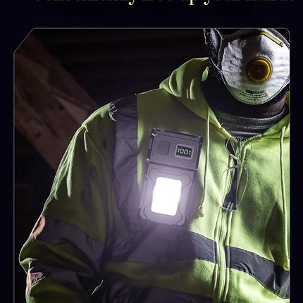 1200MAH Rechargeable Pocket Flashlight Portable Side COB Torch with Clip Tail Magnet Light 7 modes Outdoor Camping Lantern Send