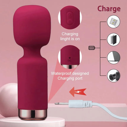 Powerful AV Vibrator for Woman Mini Vagina Anal Clitoris Stimulator Massager G Spot Magic Wand Dildo Masturbation Adult Sex Toys