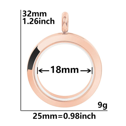1Pc Stainless Steel Openable Glass Coin Bezel Cremation Urn Locket Pendant Round Reliquary Picture Medaillon кулон Jewelry