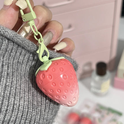 Strawberry Keychain Temperature Color Changing Lipstick Long Lasting Moisturizing Nourishing Lip Balm Cute Lip Gloss Cosmetics