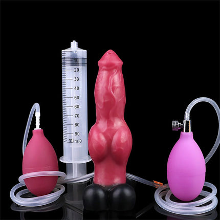 LEZEE Inflatable Dildo Soft Silicone Dog Dildos Squirting Penis Soft Buttplug Penetration Anal Plug Sex Toys For Women
