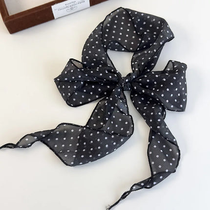 K-Style  Animal Print Polka Dot Scarf Belt Boho Hair Band TikTok Viral Spring Summer Satin Accessories Luxe Versatile Scarf