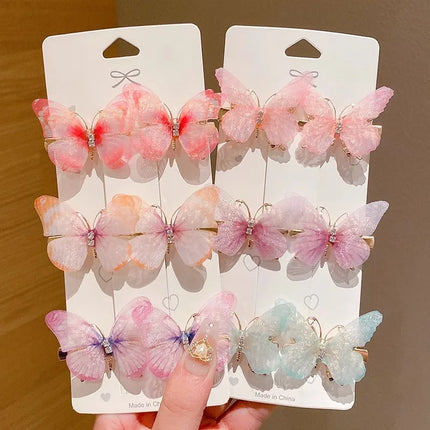 Super Fairy Butterfly Hair Clips for Girls,Cute Barrettes, Lovely Hair Accessories,Side Bangs Clips for Toddlers & Little Girls.