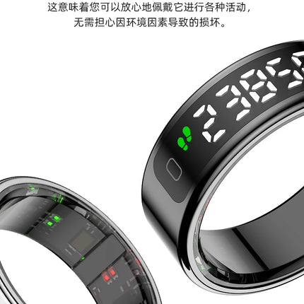 New R11 Smart Ring With Display Screen Gesture Control Health Heart Rate Sleep Monitor 5ATM Waterproof Sport Fitness Smart Ring