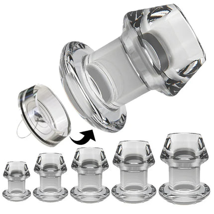 Anal Plug Dilator Hollow Butt Plugs Tunnel Cleaning Expansion Masturbator Shower Enema Prostate Massager Intimate Goods