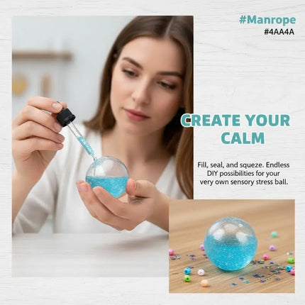 Handmade Empty Water Ball Skin Shell 4CM 5CM 6CM Stress Relief Refillable Substitute Squeeze Ball Toy for Desk Home Use