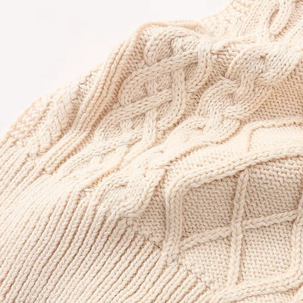 2024 Spring Autumn New Baby Boy Diamond Vest Sweater Fashion Infant Girl Cotton Knitted Sleeveless Tops Toddler Solid Clothes