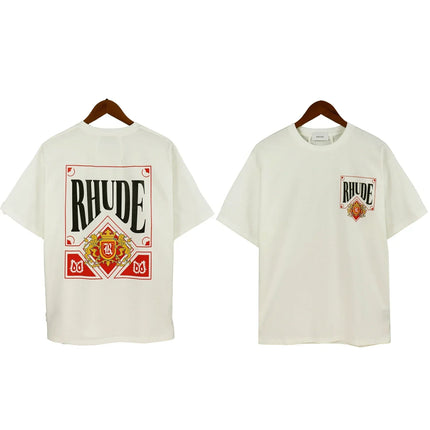 Short Sleeved New Arrival Mens Clothes Tee Shirt Homme Graphic T-Shirts Tshirt for Men Ropa Hombre Skateboard Rhude Camisetas