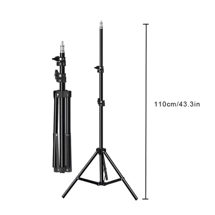12-inch Foldable LED Ring Light With 110cm Tripod Stand , Adjustable 3 Light Modes CRI95+ for Photography,  Live Stream, Makeup