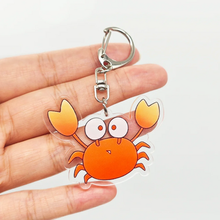 Anime Ganbare! Nakamura-kun!! Cosplay Keychain Acrylic Key Chain Crab Pendant Keyring Unisex Jewelry Bag Accessories Prop