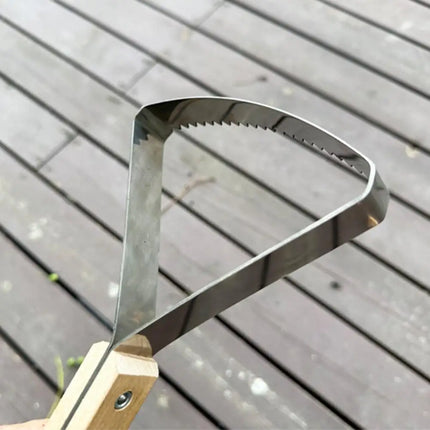 Stainless Steel Manual Weeder Lawn Mower Road Crack Weeding Tool Vegetable Garden Soil Loosening Tool Grass Scraper Tool Manual