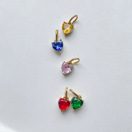 eManco 6MM Colorful Birthstone Pendant DIY Stainless Steel Women's Accessories Niche Design Luxury Rhinestone Charms Wholesale