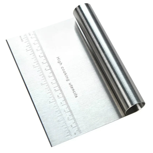 Stainless Steel Pastry Spatulas Cutter With Scale Pizza Dough Scraper Fondant Cake Decoration Tools Baking Kitchen Accessories