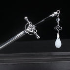 Silver Black Tassel