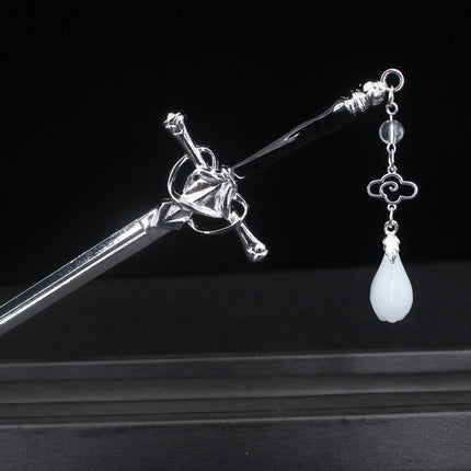 New Punk Metal Sword Hair Stick Chinese Simple Hair Pins for Women DIY Chopstick Hairstyle Design Tools Jewelry Accessories Gift
