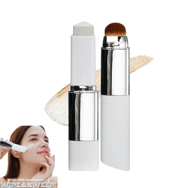 2-in-1 Color-Changing Foundation Stick Liquid Lightweight Moisturizing Brightening Foundation Color Changing For All Skin Types