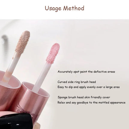 White Pink Liquid Brightening Concealer Matte Face Highlight Stick Cover Acne Spot Dark Circles Moisturizing Concealer Makeup