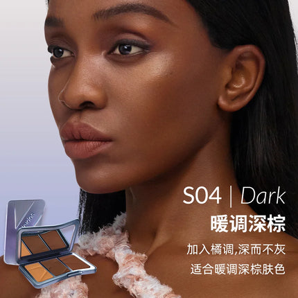 Kaleidos Contour Highlighter Palette Powder Matte 3 Colors Natural Contouring High Glow Nose Shadow Lasting Face Brighten Makeup