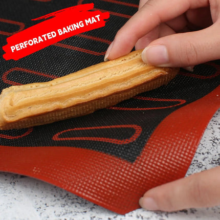 Silicone Baking Oven Mat for Eclair Perforated Non-stick Macaron Cookie Bread Pastry Mold Baking Accessories Baking Supplies