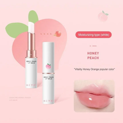 Honey Peach Lip Balm Color Change Lipstick Lips Plumper Moisturizing Hydrating Nourishing Lips Skin Care