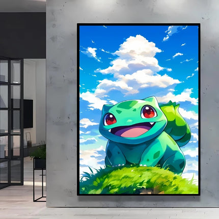 Japanese Anime Canvas Paintings Pokemon Pikachu Poster Cartoon Character Picture Bright and Clear Colors High Quality Home Decor