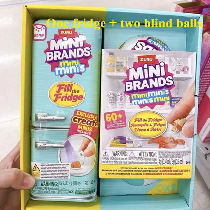 Mini Fridge Surprise Ball w/ 30+ Food Figures - Mystery Blind Box Collectible Kids Gift  surprise box mistery box