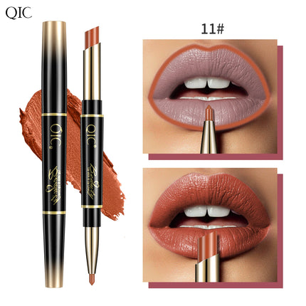 2 IN 1 Lip Liner Waterproof Matte Lipstick Pencil Sexy Red Long Lasting Lipliner Makeup Cosmetics