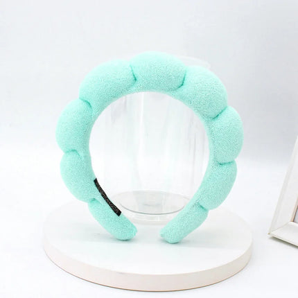 Women Girls Sponge Co Spa Makeup Bubble Terry Cloth Headband Puffy Retro Hair Bands Soft Hairband Headwear