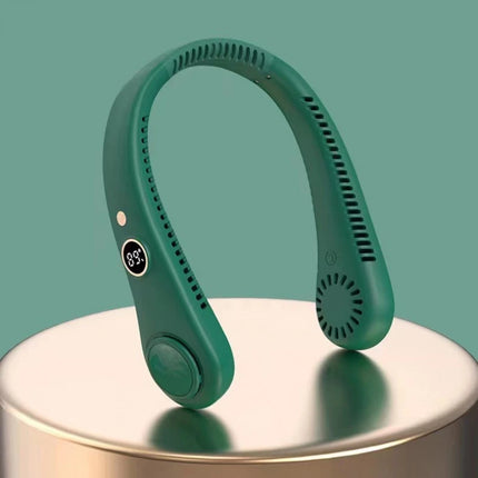 Lenovo 5 Speed Digital Display Bladeless Hanging Neck Fan USB Charging Portable Lazy Person Sports Folding Mini Electric Fan