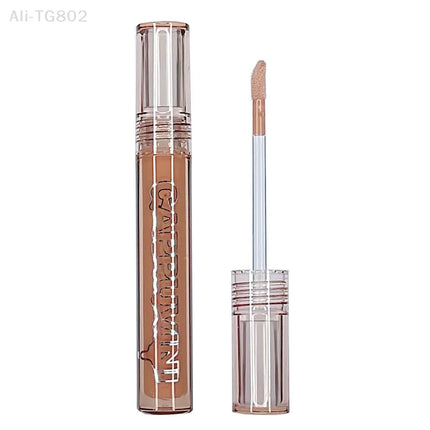 Cappuvini Punk Dark Brown Mirror Water Lip Gloss Waterproof Long-Lasting Liquid Lipstick Tint Red Glaze Transparent Glass