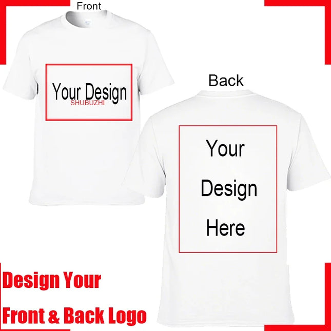 Text Name Tsihrts Men's Personalized Cotton T-shirt Custom  Add Your Own Message Fashion men tshirt bigger size 4XL 5XL