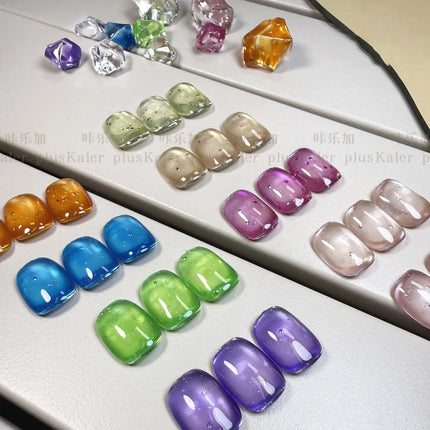 Bubble Water Cat Eye Nail Polish Gel Orange Juice Mojito Ice-clear UV/LED Gel Interesting Nail Art Varnish Semi-permanent Polish