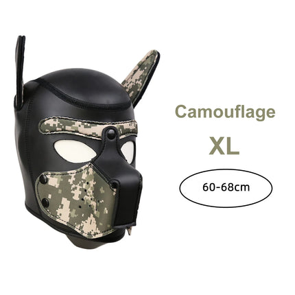 XL Size Brand New Large Size Puppy Cosplay Padded Rubber Full Head Hood Mask With Ears For Women Dog Role Play Dog Headgear