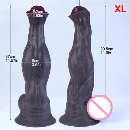 Super Huge Horse Dildo Strong Muscular Male Animal Big Penis Sex Toy Suction Cup for Female G-spot Stimulation Anal Masturbation