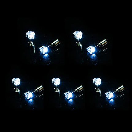 1/5Pair LED Earring Bar Club Glowing Earring Girl Women Ear Accessories Light Up Bling Ear Stud Gogo Dance Fashion Jewelry
