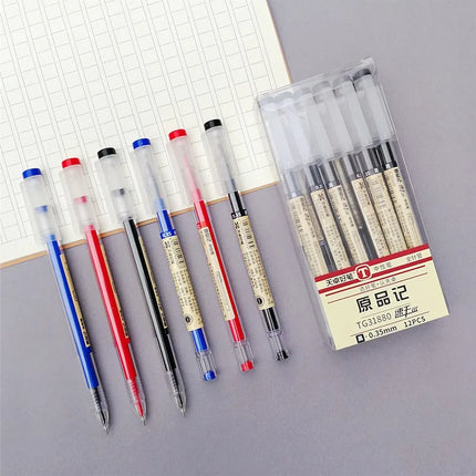 8/50/54Pcs/Set 0.35mm Gel Pens Office School Exam Ballpoint Pen Blue Black Ink Replaceable Pen Refill Rods Kawaii Stationery